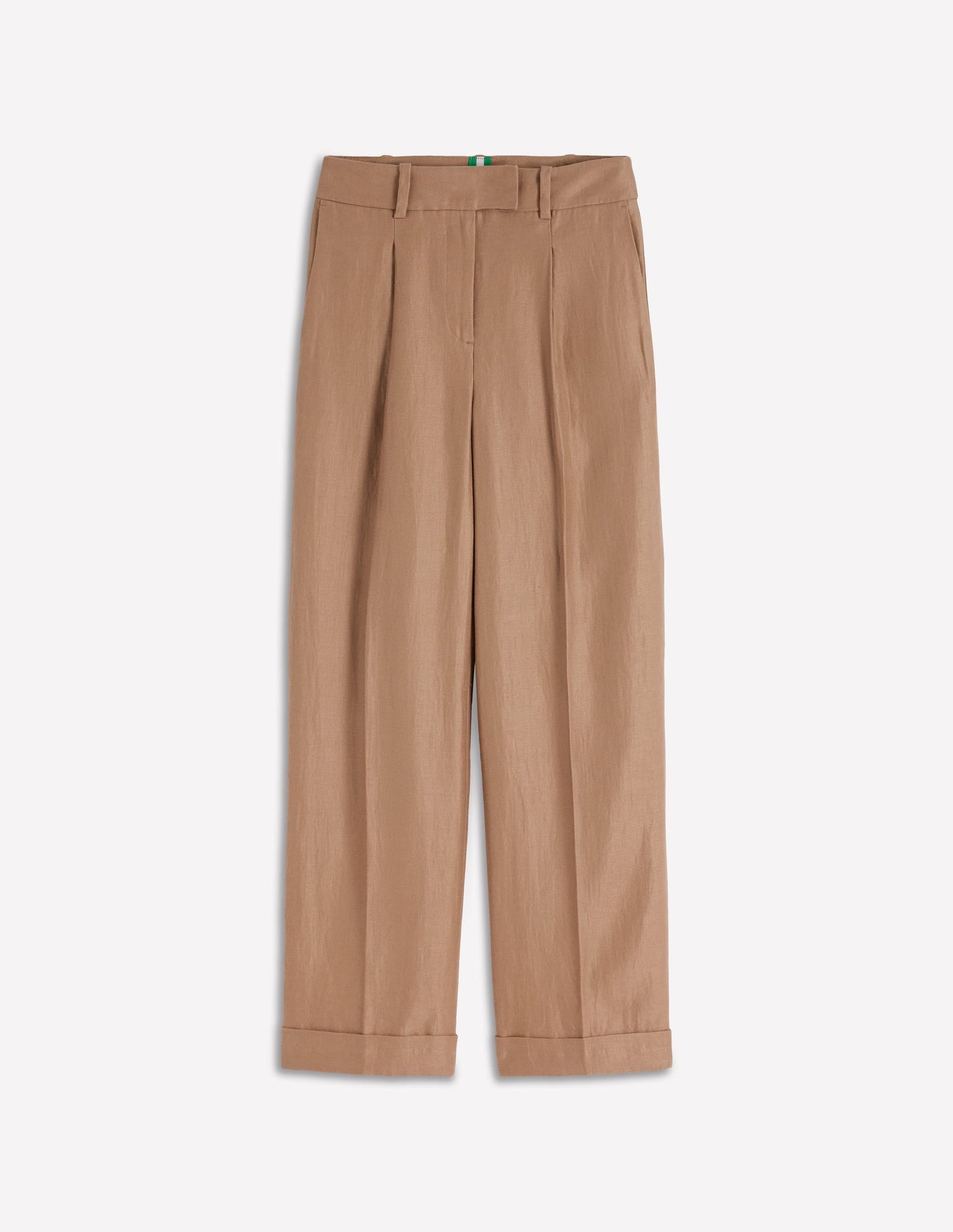 Chiswick Crop Linen Pants-Cappuccino
