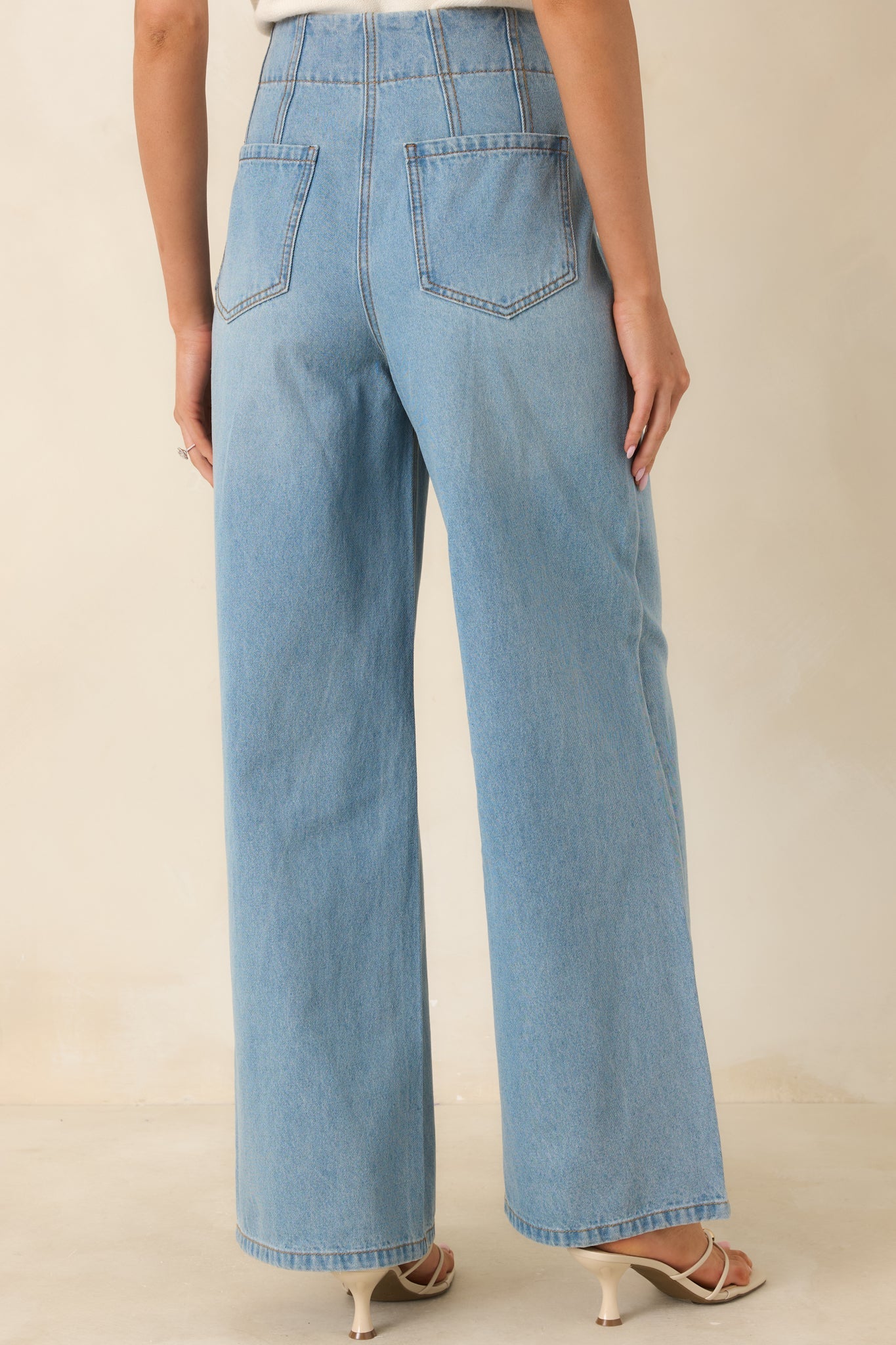 MINKPINK Phoebe Light Wash Straight Leg Cotton Denim Jeans