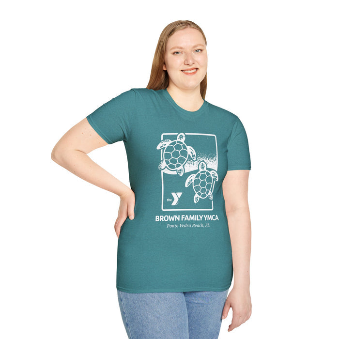 Brown Y Twin Sea Turtles Unisex Softstyle T-Shirt