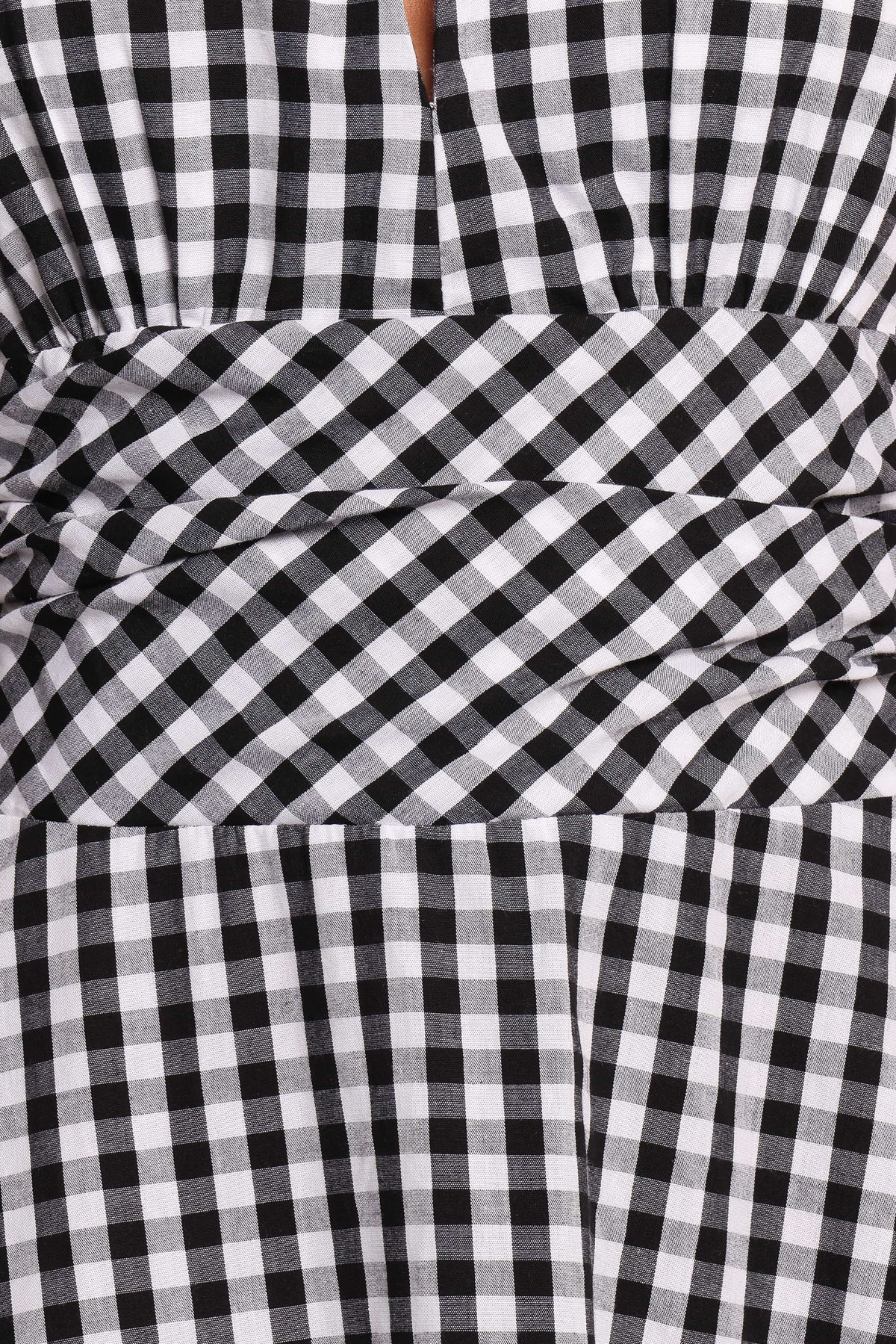 Solene Maxi Halterneck Dress - Black/White