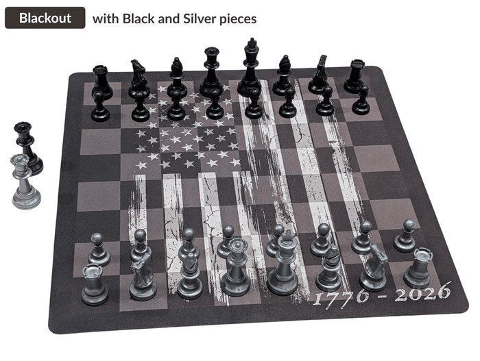 USA 250 Chess Set - Chess House Weighted Club Style - Chess Set - Chess-House
