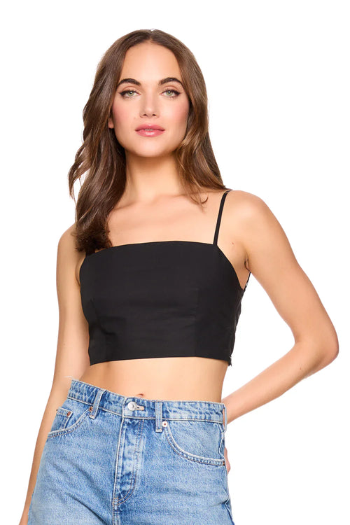 Susana Monaco Poplin Lace Up Top