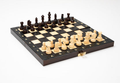 10.5" Wooden Travel Chess and Backgammon Game - Chess Set - Chess-House