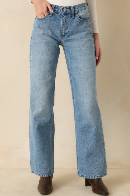 More Than Ever Light Wash Relaxed Straight Leg Jeans