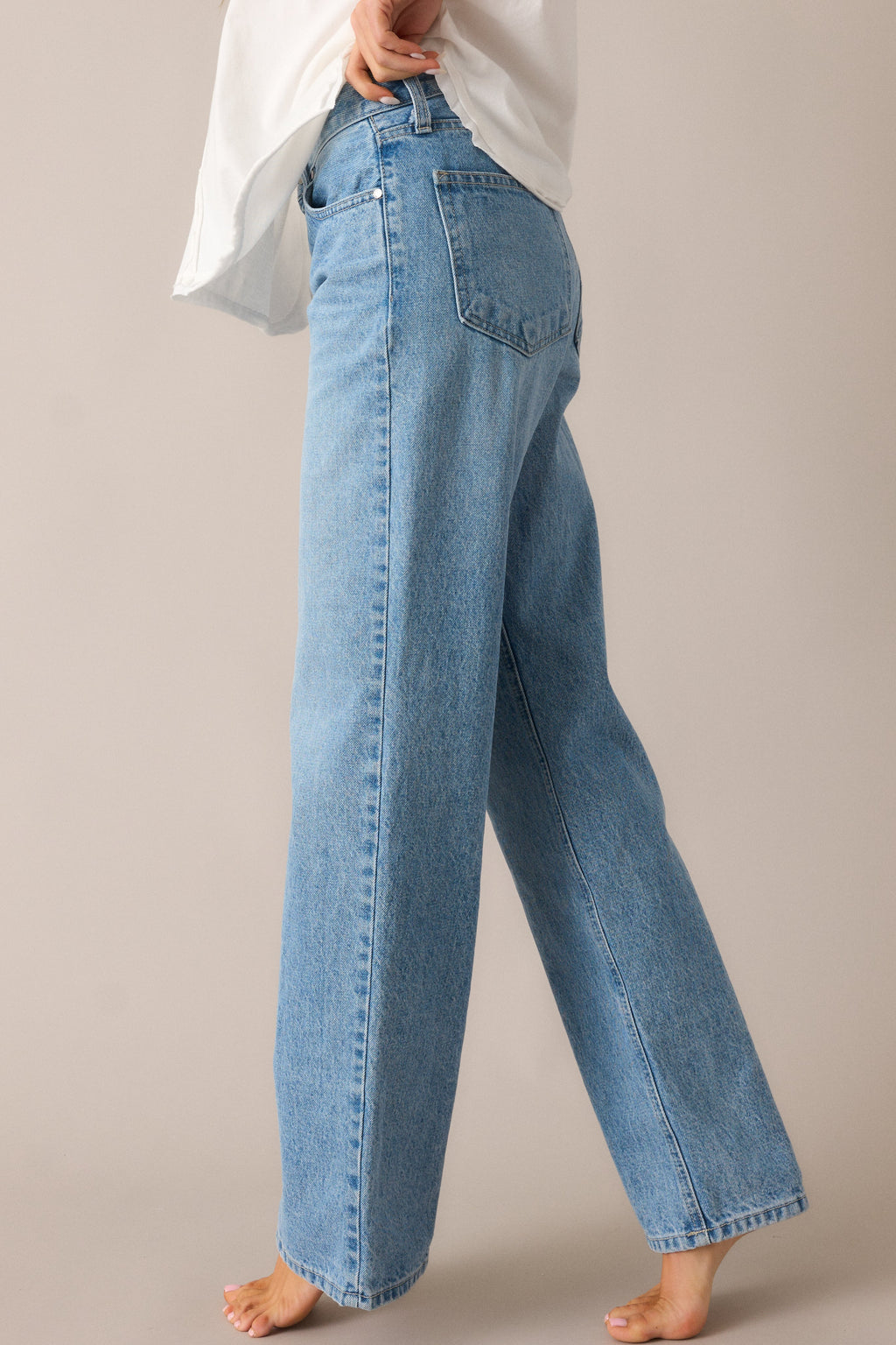 More Than Ever Light Wash Relaxed Straight Leg Jeans