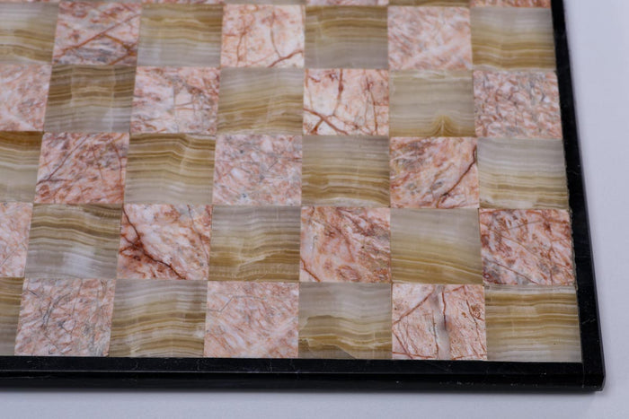 Pink and Clear Tan - Black Border