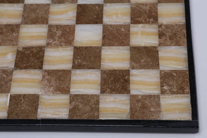 Tan and Clear Tan - Black Border
