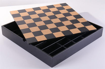 13.25" Black & Maple Chest - Board - Chess-House