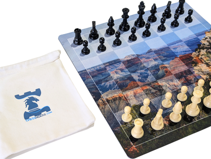 14" Travel Size Flex Pad Chess Set - Board - Chess-House