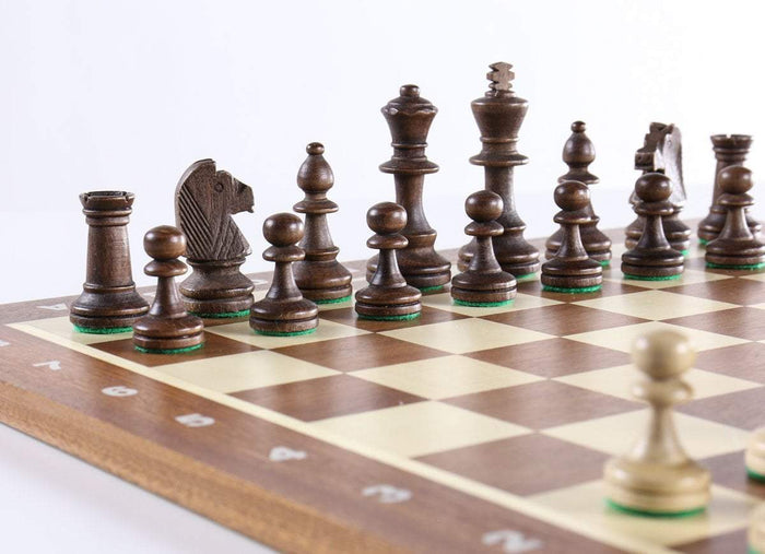 16" Wooden Chess Set with Drawstring Bag Chess Set