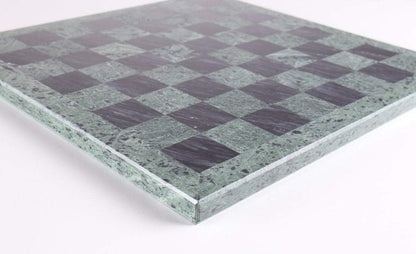 16" Green and Black Marble Chess Board Board