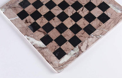 16" Marble Chess Board in Marina & Black Board