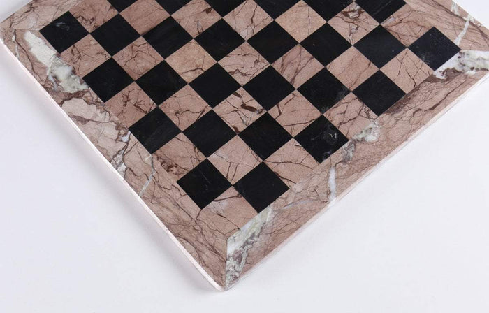 16" Marble Chess Board in Marina & Black Board