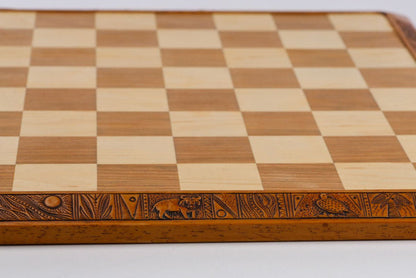 17" African Themed Chessboard - Board - Chess-House