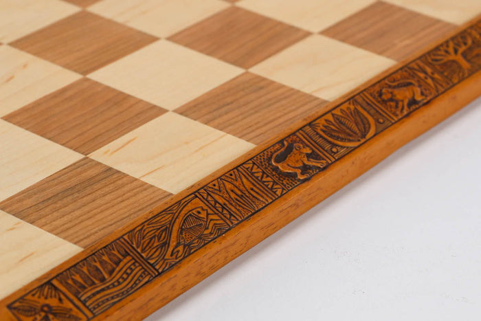 17" African Themed Chessboard - Board - Chess-House