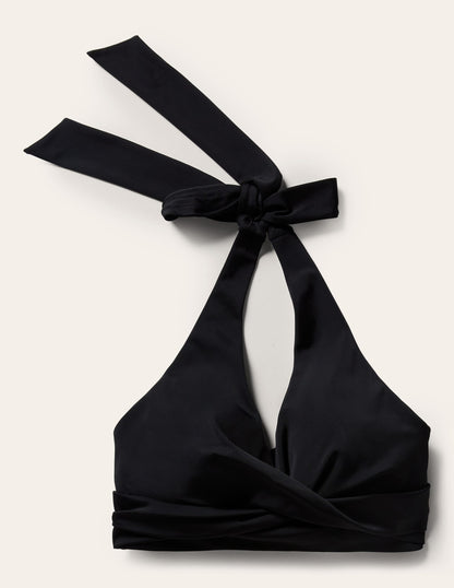Levanzo Halter Bikini Top-Black