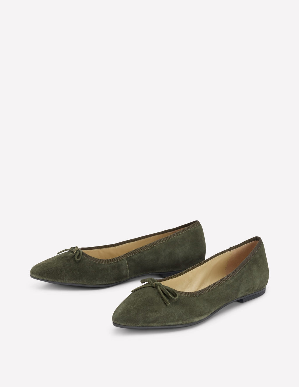 Point Flexi Sole Flats-Dark Moss