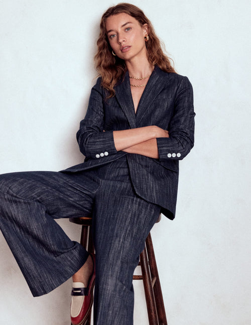 Belgravia Twill Pants-Navy Indigo