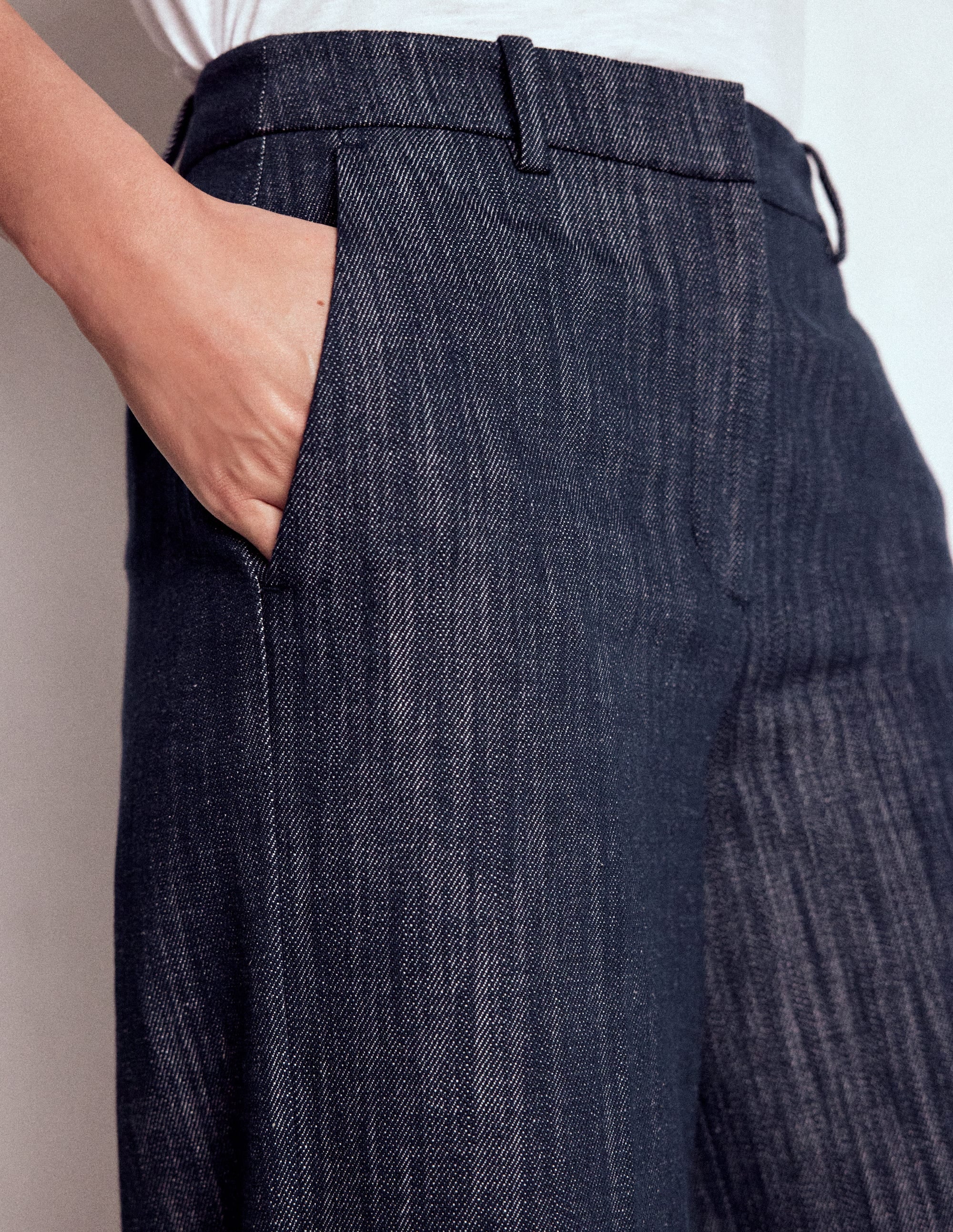 Belgravia Twill Pants-Navy Indigo