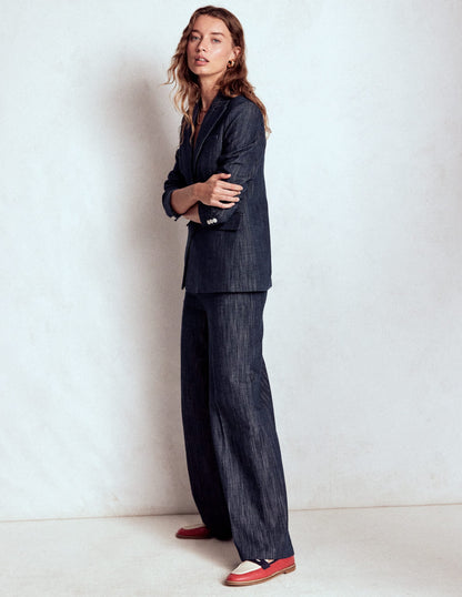 Belgravia Twill Pants-Navy Indigo