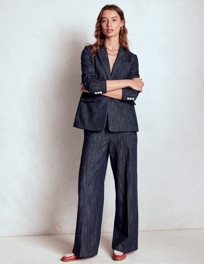 Belgravia Twill Pants-Navy Indigo