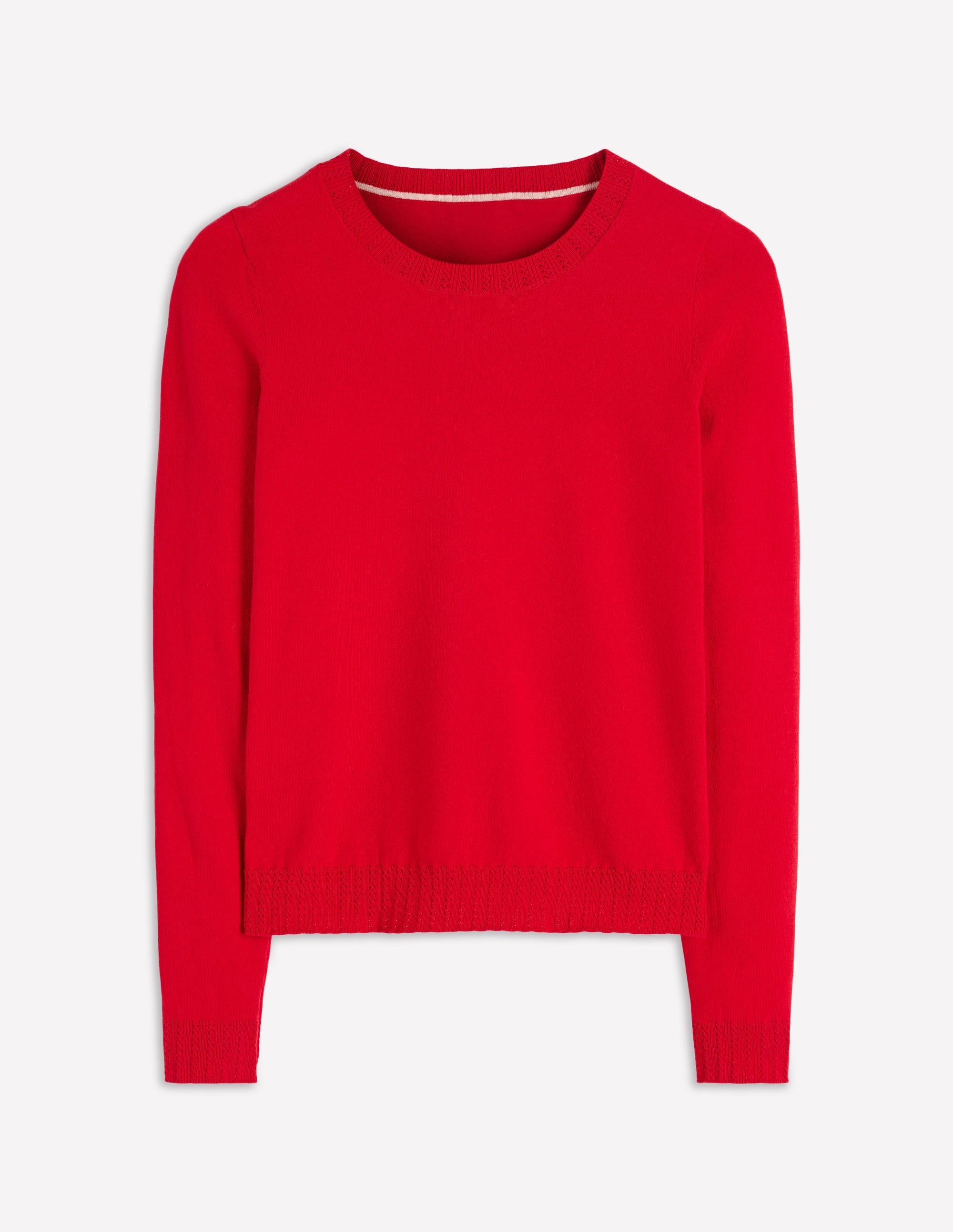 Emilia Cotton Crew Sweater-Merida Red