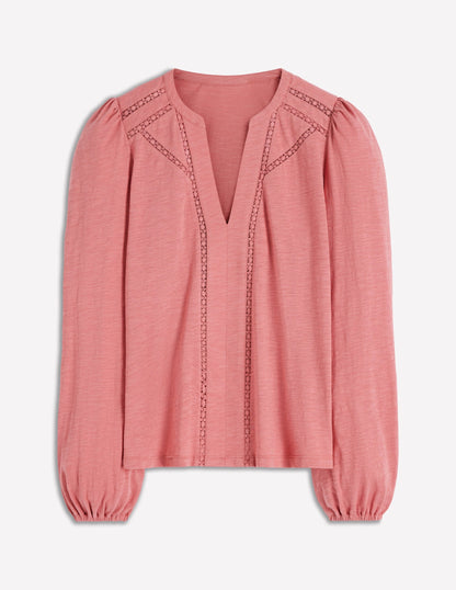 Poppy Long Sleeve Top-Vintage Rose
