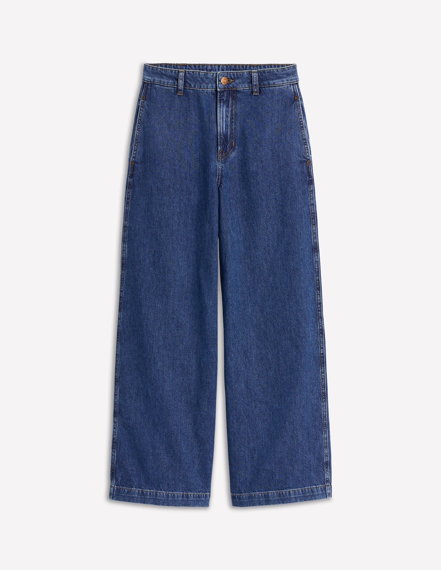 Cropped Fluid Jeans-Mid Vintage