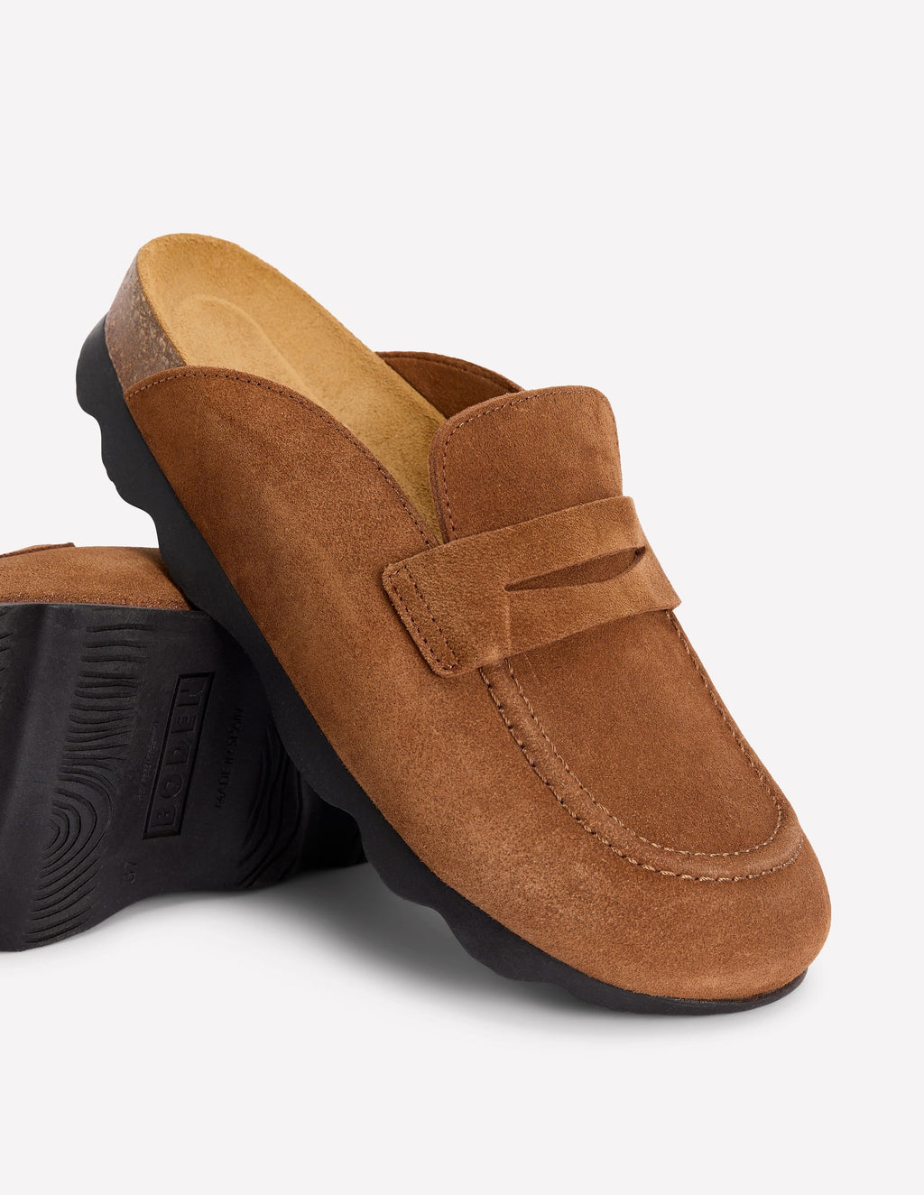 Suede Mule Clog-Raw Umber