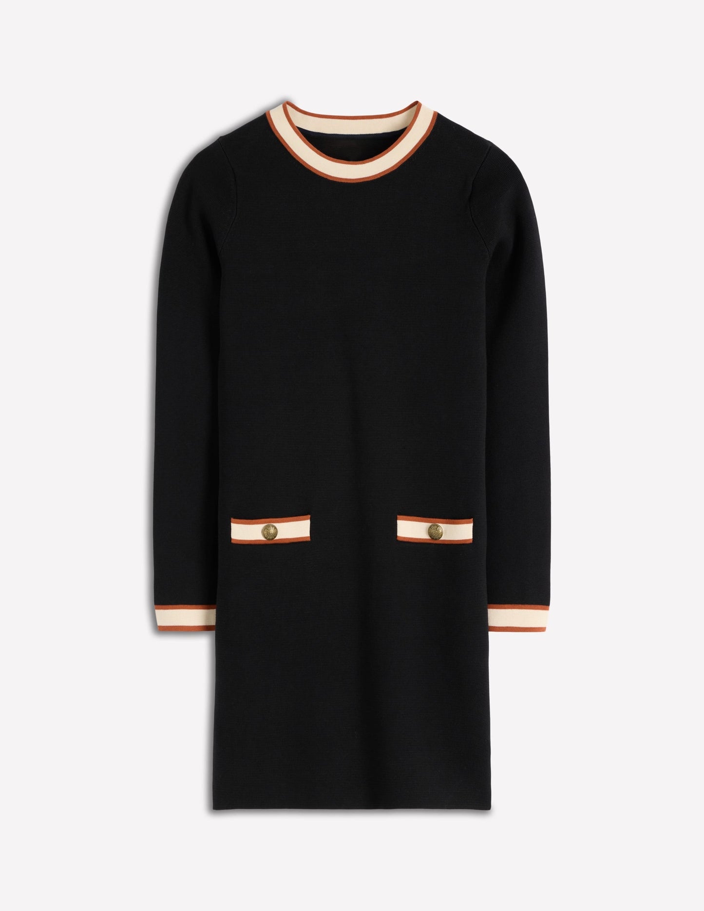 Holly Knitted Shift Dress-Black