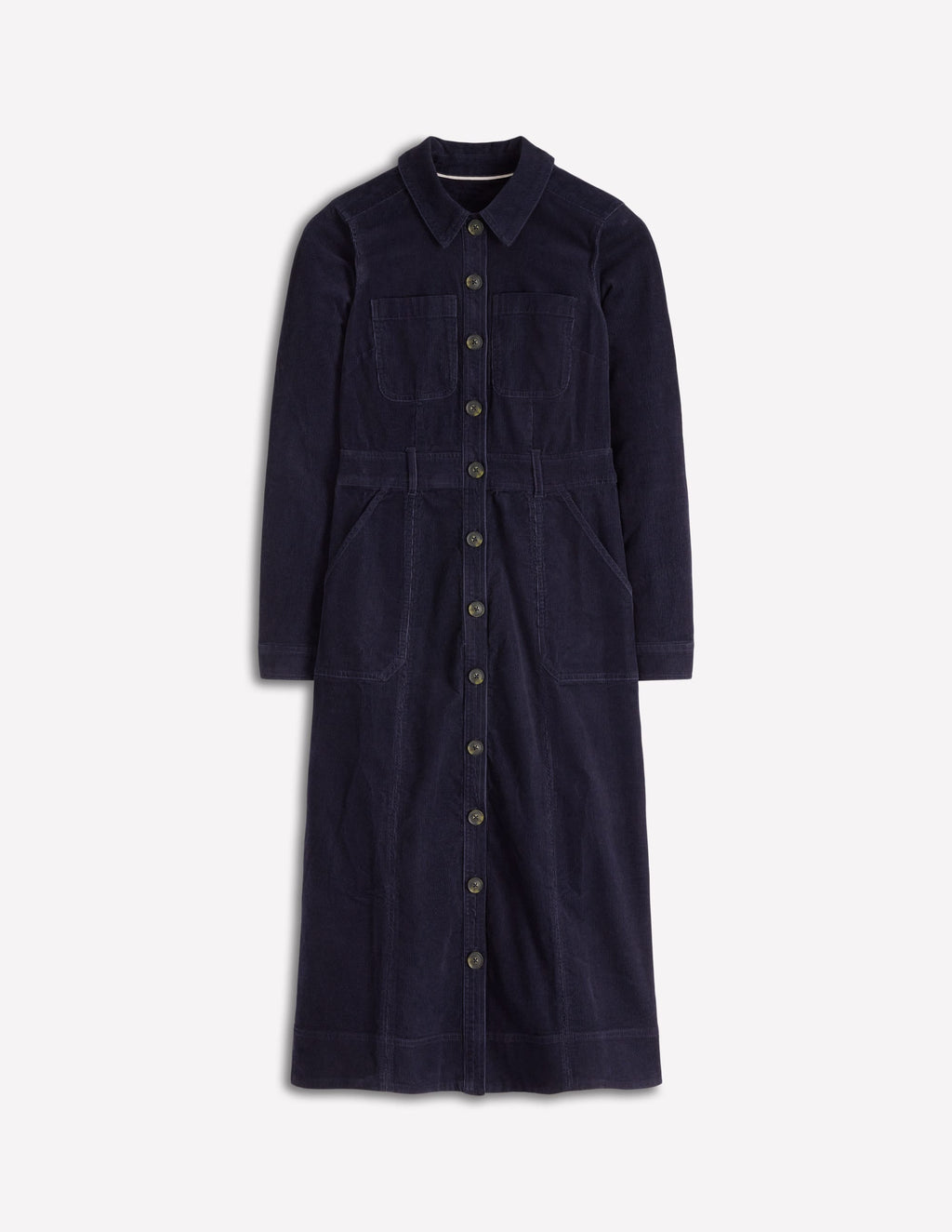 Amanda Cord Midi Dress-Navy