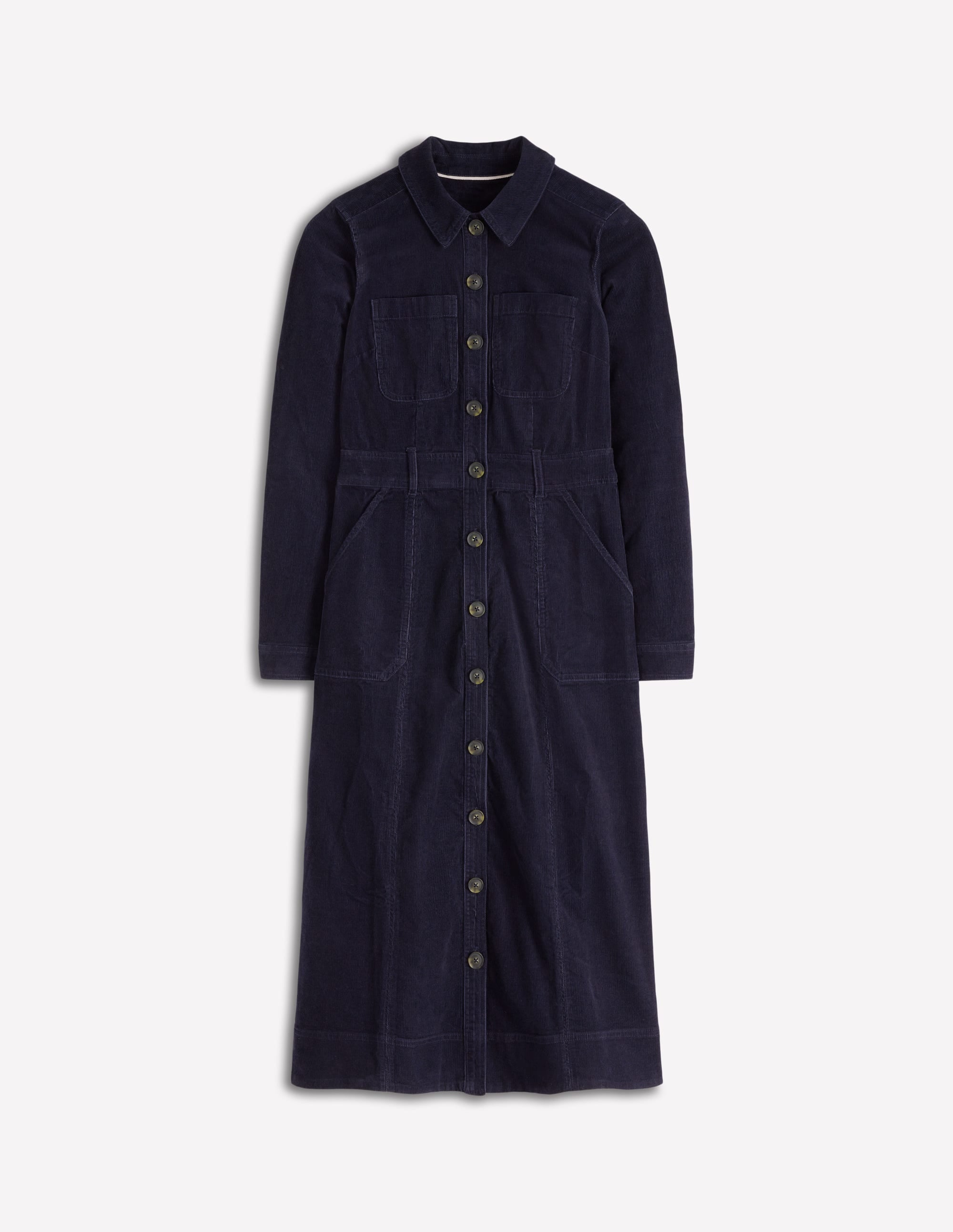 Amanda Cord Midi Dress-Navy