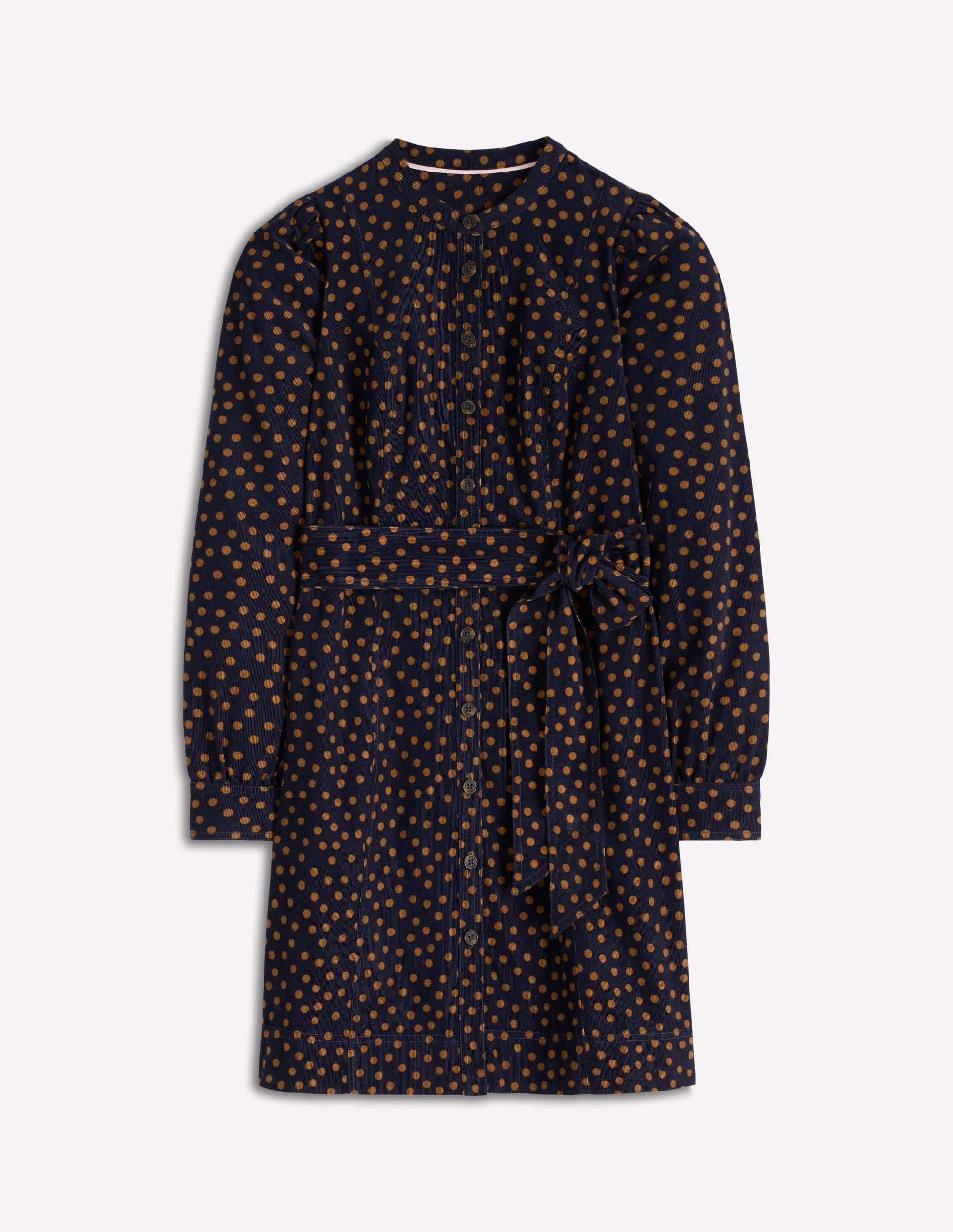 Bre Cord Short Dress-French Navy, Painted Dot