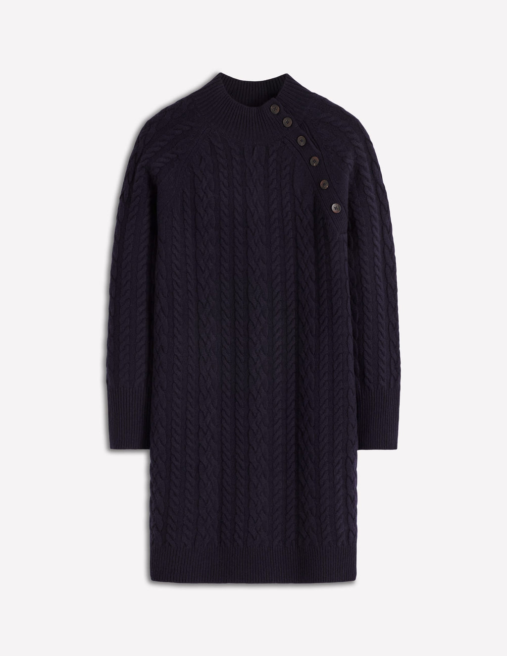 Amara Short Cable Dress-Navy