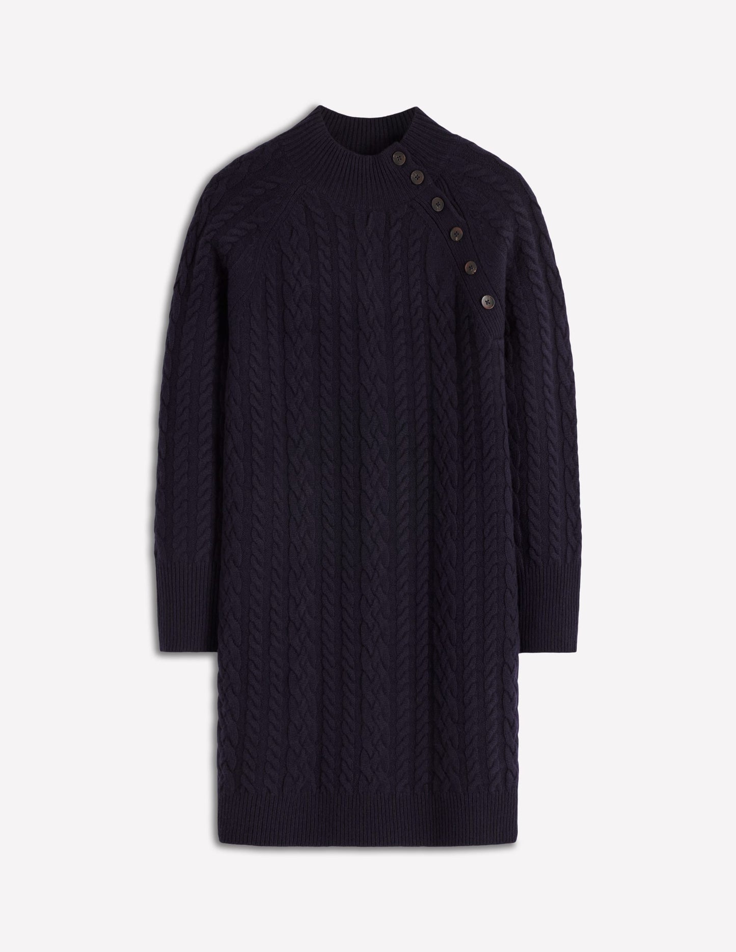 Amara Short Cable Dress-Navy