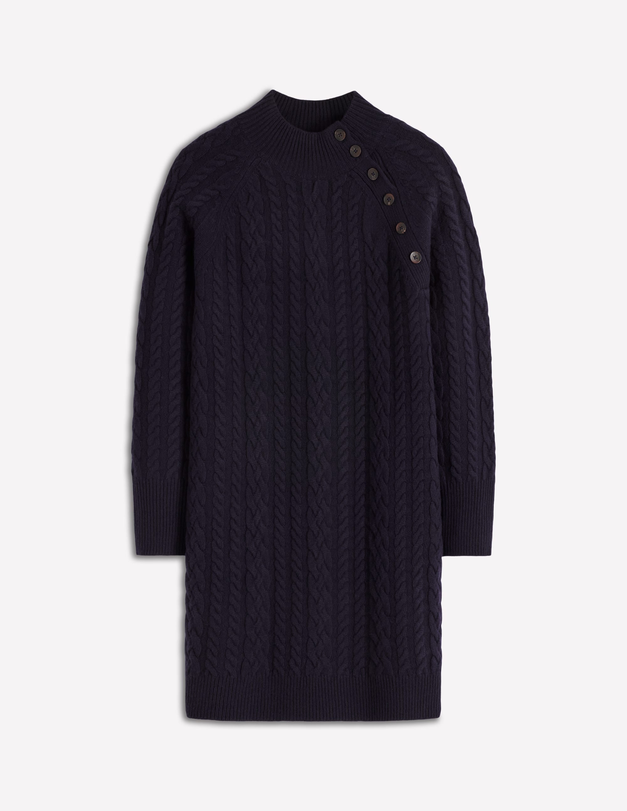 Amara Short Cable Dress-Navy