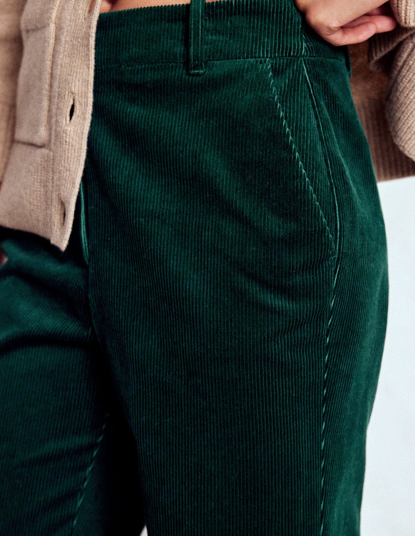 Canonbury Cord Pants-Emerald Night
