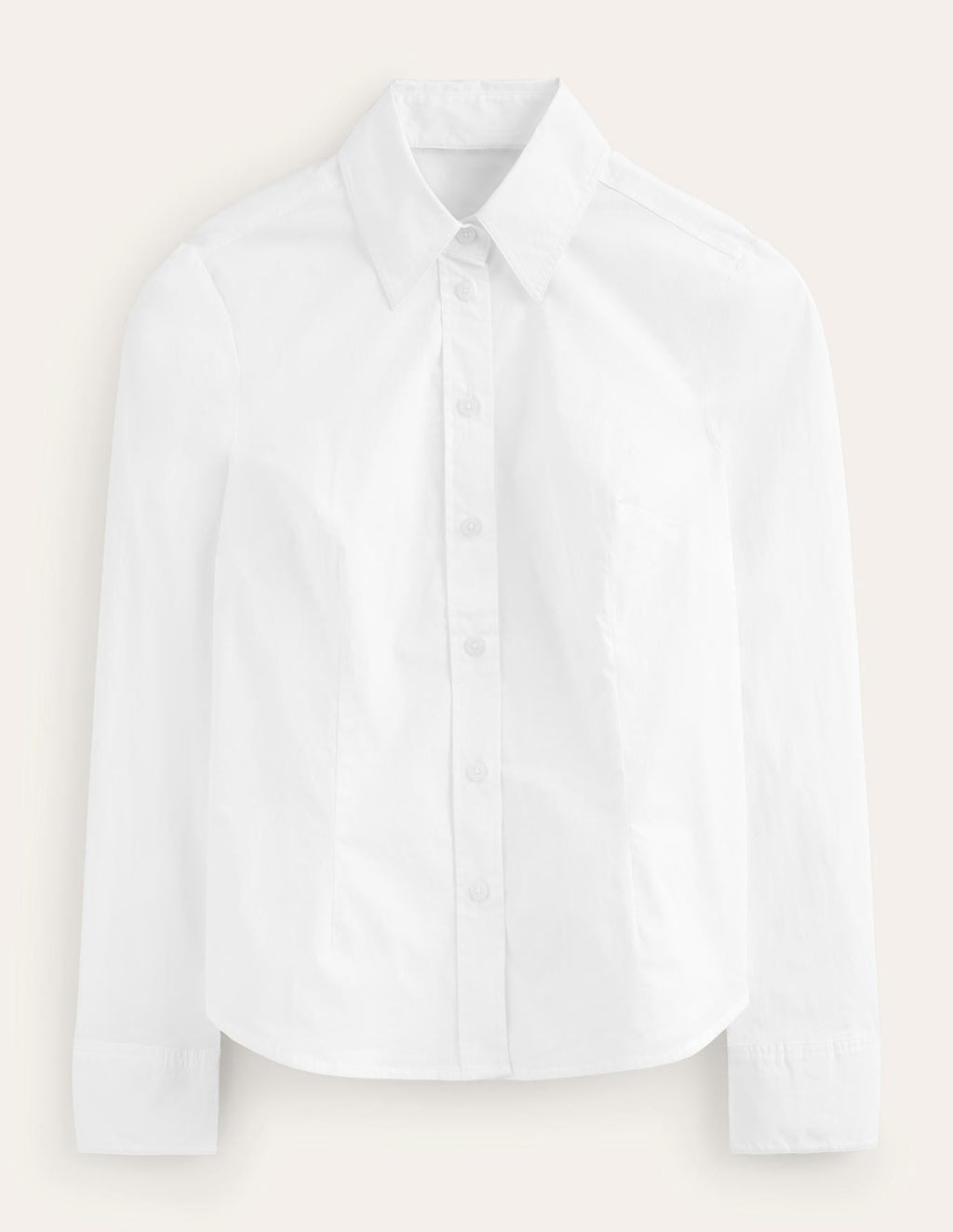 Saskia Stretch Cotton Shirt-White