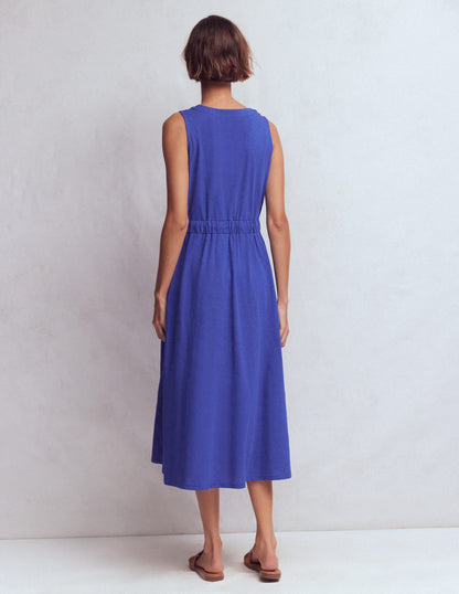 Delphine Midi Sleeveless Dress-Sapphire Blue