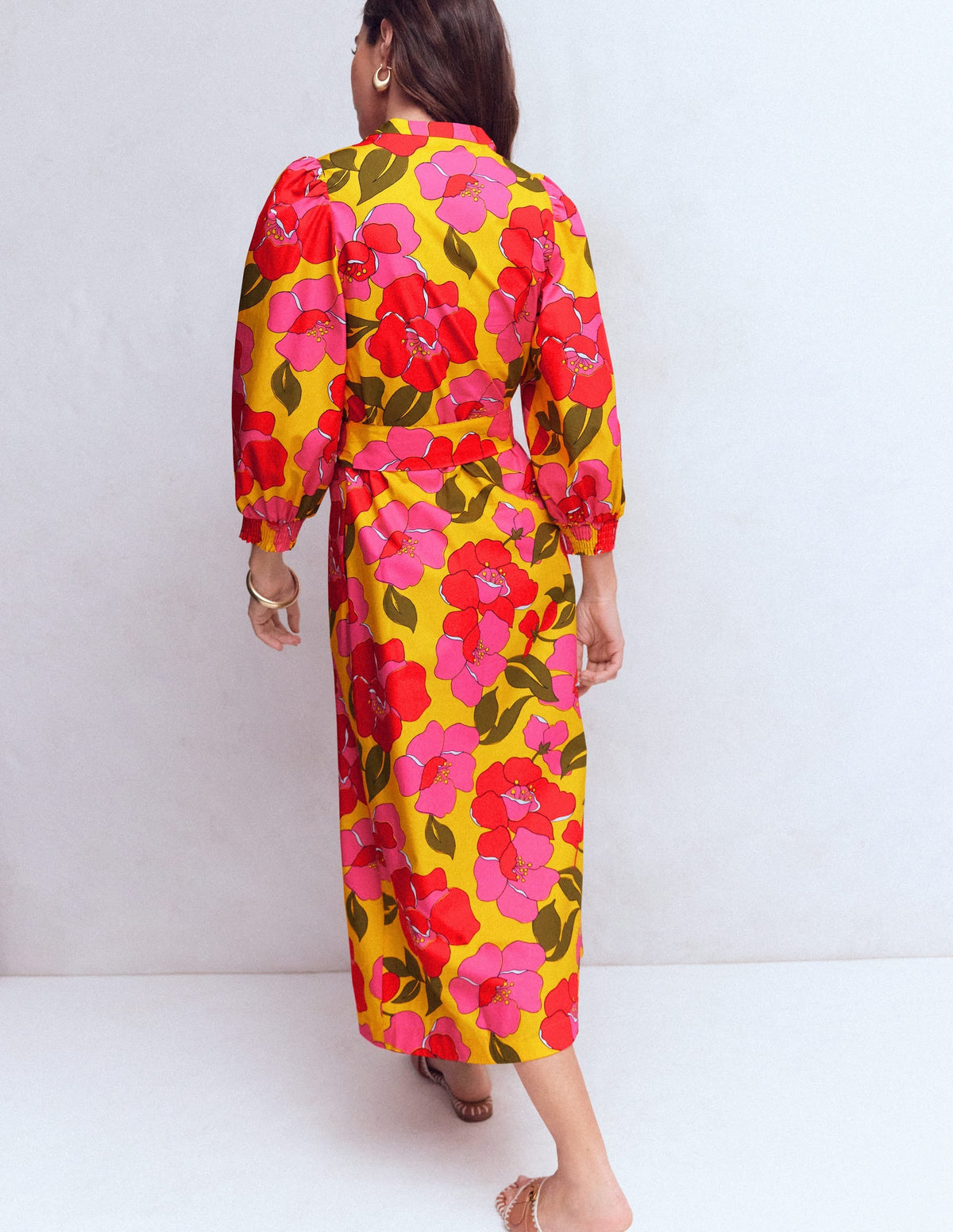 Octavia Cotton Dress-Yellow Radiant Bloom