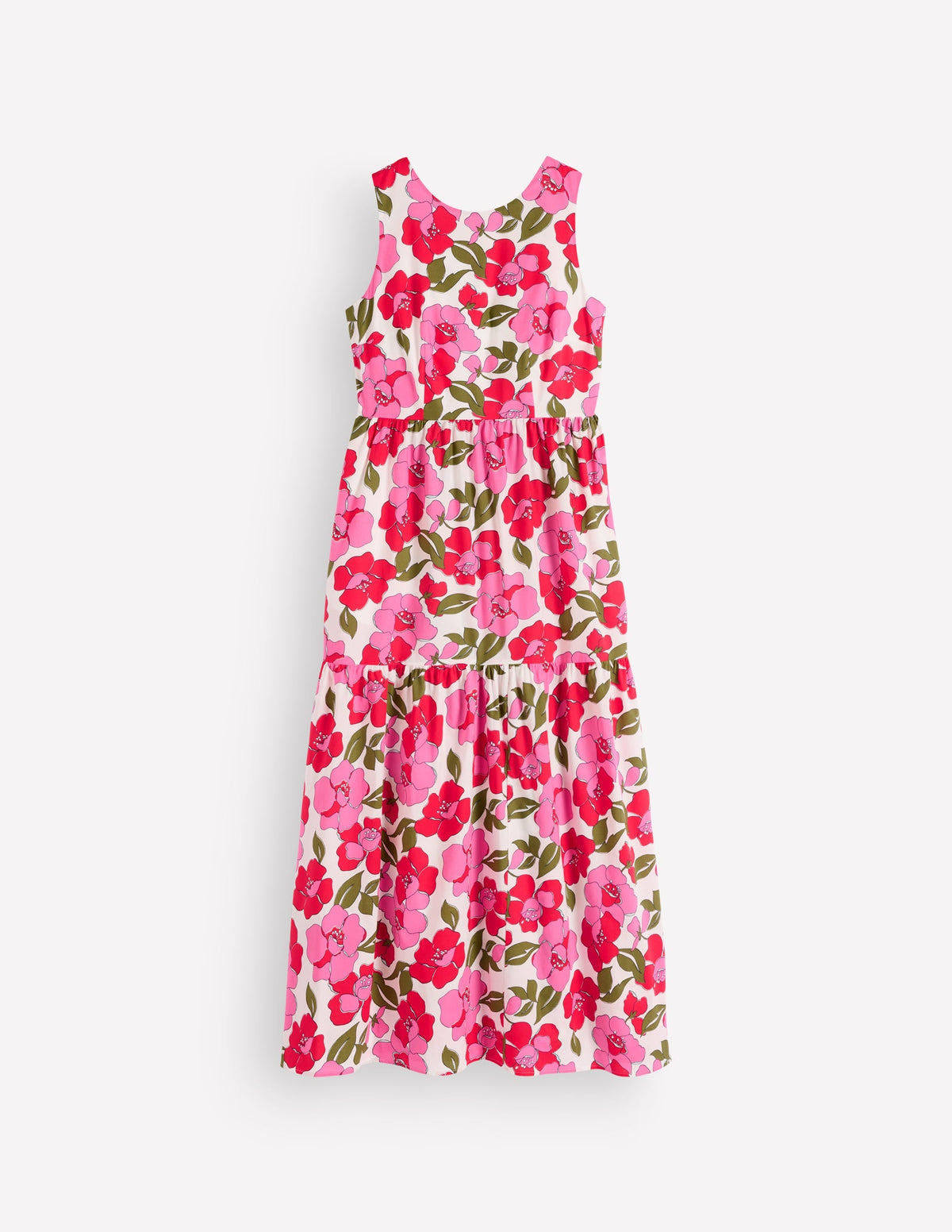 Sleeveless Poplin Dress-Pink Radiant Bloom