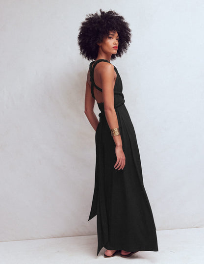 Multiway Jersey Maxi Dress-Black