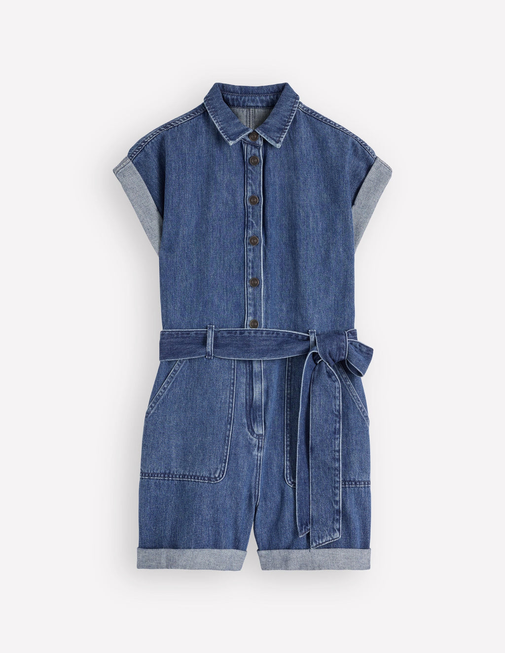 Kay Denim Playsuit-Denim