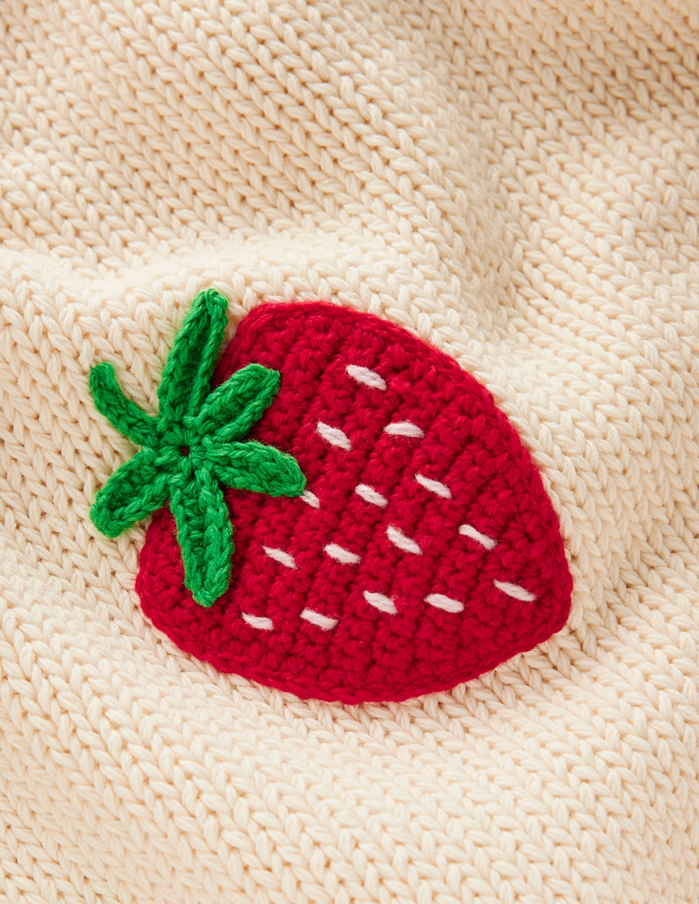 Margot Puff Sleeve T-Shirt-Warm Ivory Strawberry