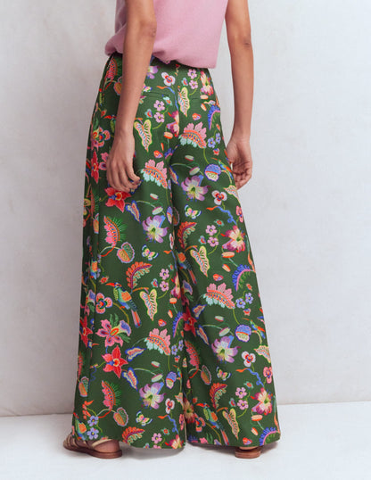 Regent Wide Leg Pants-Hunter Green, Orchid Canopy