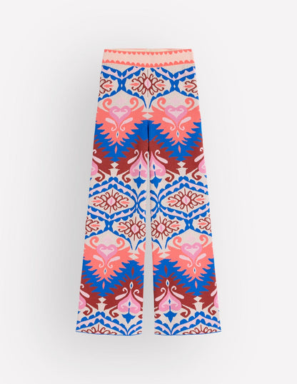 Jacquard Knitted Pants-Multi Aztec