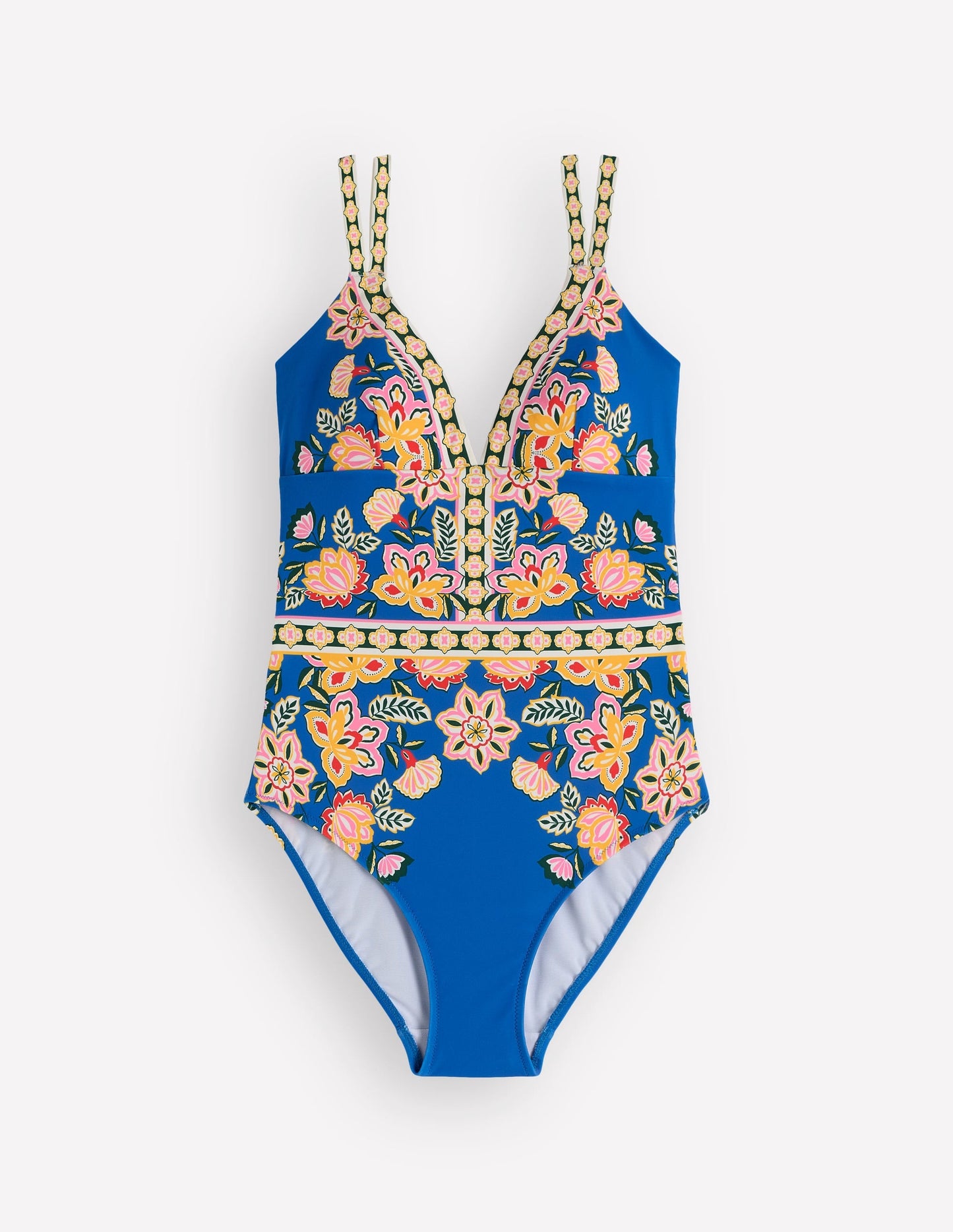 Arles Swimsuit-Blue, Blossom Elegance