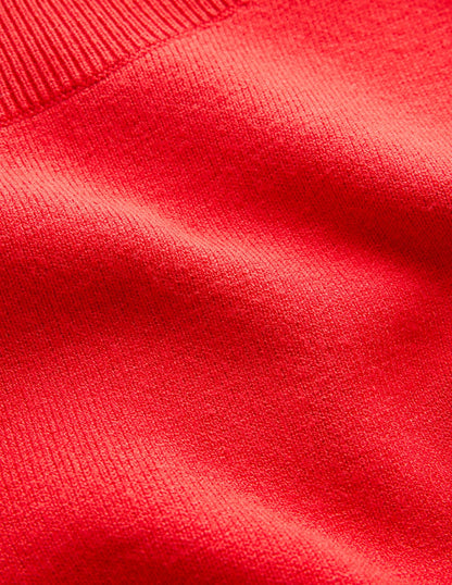 Tiana Tie Front Knitted Dress-Merida Red