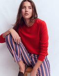 Emilia Cotton Crew Sweater-Merida Red