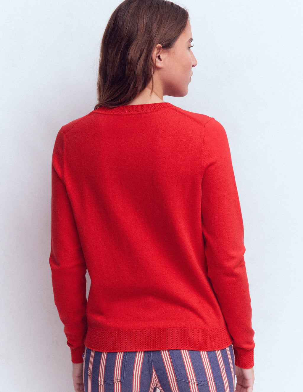 Emilia Cotton Crew Sweater-Merida Red